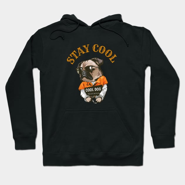 Stay cool pug in jail T-shirts Hoodie by AWhouse 